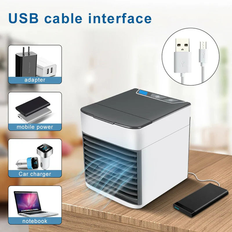 Mini Air Conditioning Fan & Desktop Humidifier